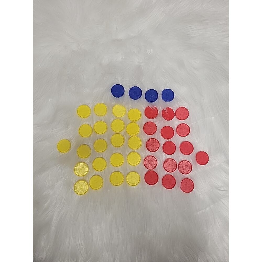 CONNECT FOUR (4) Game Replacement Pieces ~ LOT OF 41 CHECKERS Red Yellow Blue